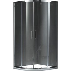 Душевой уголок Gemy Victoria 90х90 радиальный две дверцы профиль Хром стекло прозрачное