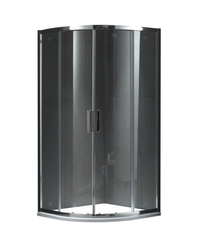 Душевой уголок Gemy Victoria 90х90 радиальный две дверцы профиль Хром стекло прозрачное