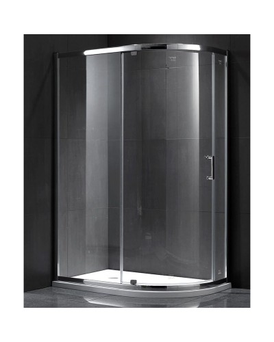 Душевой уголок Gemy Sunny Bay 100х90 профиль Хром стекло прозрачное