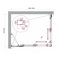 Душевой уголок BelBagno LUCE-AH-21-100/80-C-Cr