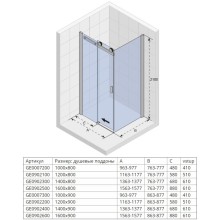 Душевой уголок 137,7х87,7 см Riho Baltic B1203 G002042120 прозрачное