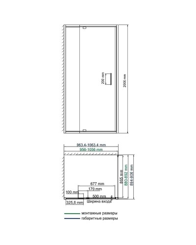 Душевой уголок WasserKRAFT Berkel 100х90 48P22 профиль Хром стекло прозрачное