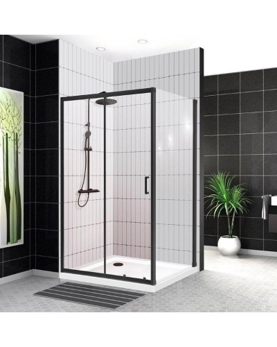 Душевой уголок BelBagno UNO-195-AH-1-120/80-C-NERO