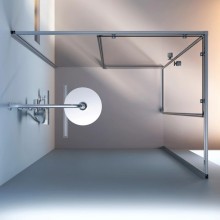 Душевой уголок 118,4х88,4 см Am.Pm X-Joy W94G-403-12090-MT прозрачное