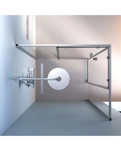 Душевой уголок 98,4х78,4 см Am.Pm X-Joy W94G-403-10080-MT прозрачное