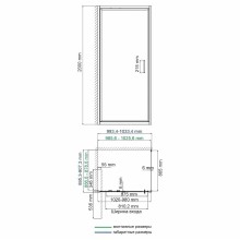 Душевой уголок WasserKRAFT Salm 100x90 27I22 профиль Хром стекло прозрачное