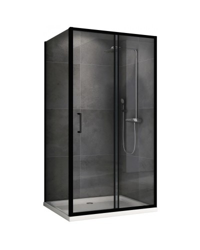 Душевой уголок 100х50 см Abber Schwarzer Diamant AG30100B5-S50B5 прозрачное