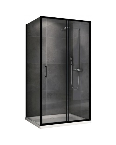 Душевой уголок 120х60 см Abber Schwarzer Diamant AG30120B5-S60B5 прозрачное