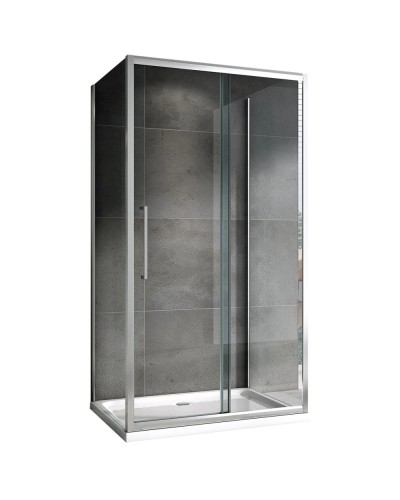 Душевой уголок 130х50 см Abber Schwarzer Diamant AG30130H-S50-S50 прозрачное