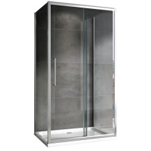 Душевой уголок 140х50 см Abber Schwarzer Diamant AG30140H-S50-S50 прозрачное