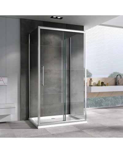 Душевой уголок 140х60 см Abber Schwarzer Diamant AG30140H-S60-S60 прозрачное