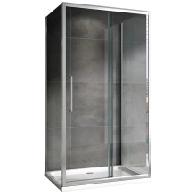 Душевой уголок 150х60 см Abber Schwarzer Diamant AG30150H-S60-S60 прозрачное