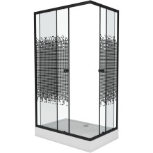 Душевой уголок с поддоном 100х80х195 см Niagara NG-018-14QBLACK интимато