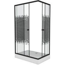 Душевой уголок с поддоном 100х80х195 см Niagara NG-018-14QBLACK интимато