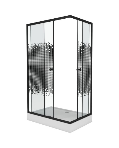 Душевой уголок с поддоном 100х80х195 см Niagara NG-018-14QBLACK интимато