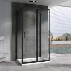 Душевой уголок 180х60 см Abber Schwarzer Diamant AG30180B-S60B-S60B прозрачное