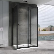 Душевой уголок 170х50 см Abber Schwarzer Diamant AG30170B-S50B-S50B прозрачное