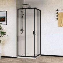 Душевой уголок 90х90 см Vincea City VSS-5CT900CLB прозрачное