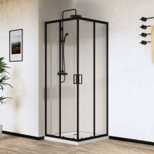 Душевой уголок 90х90 см Vincea City VSS-5CT900CLB прозрачное