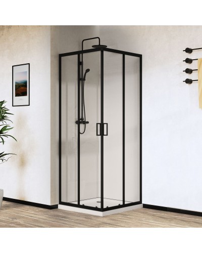 Душевой уголок 90х90 см Vincea City VSS-5CT900CLB прозрачное