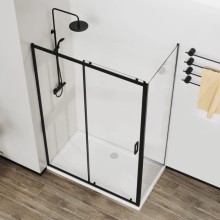 Душевой уголок 120х90 см Vincea City VSR-5CT9012CLB прозрачное