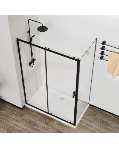 Душевой уголок 120х90 см Vincea City VSR-5CT9012CLB прозрачное