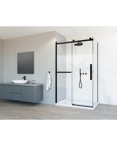 Душевой уголок 130х80 см Vincea Como Soft VSR-1CS8013CLB прозрачное