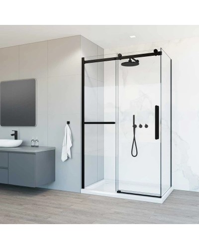 Душевой уголок 120х90 см Vincea Como Soft VSR-1CS9012CLB прозрачное