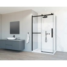 Душевой уголок 130х90 см Vincea Como Soft VSR-1CS9013CLB прозрачное