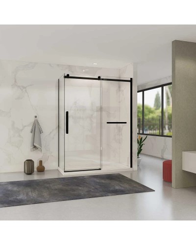 Душевой уголок 150х90 см Vincea Como Soft VSR-1CS9015CLB прозрачное