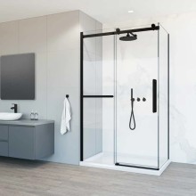 Душевой уголок 120х100 см Vincea Como Soft VSR-1CS1012CLB прозрачное