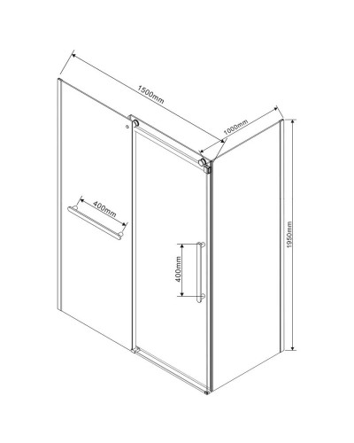 Душевой уголок 150х100 см Vincea Como Soft VSR-1CS1015CLB прозрачное