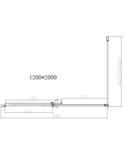Душевой уголок 120х80 см Vincea Dice VSR-4D8012CLB прозрачное