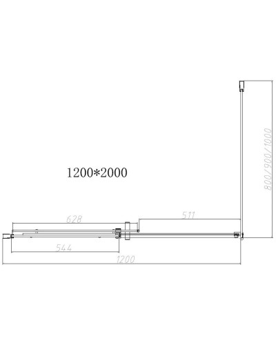 Душевой уголок 120х100 см Vincea Dice VSR-4D1012CL прозрачное