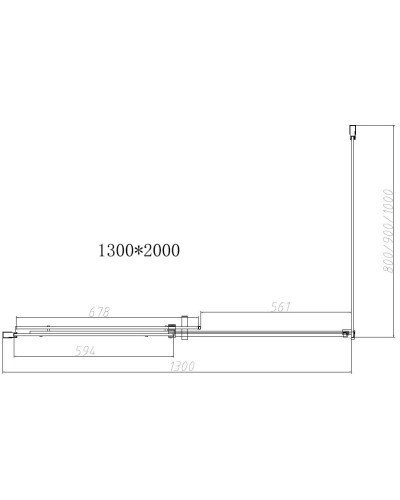 Душевой уголок 130х80 см Vincea Dice VSR-4D8013CL прозрачное