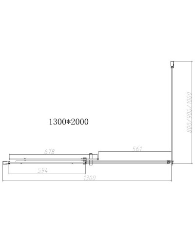Душевой уголок 130х90 см Vincea Dice VSR-4D9013CLB прозрачное