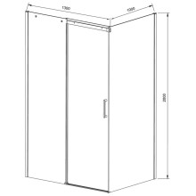 Душевой уголок 130х100 см Vincea Dice VSR-4D1013CL прозрачное