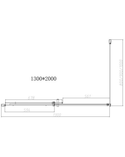 Душевой уголок 130х100 см Vincea Dice VSR-4D1013CLB прозрачное