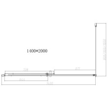 Душевой уголок 140х80 см Vincea Dice VSR-4D8014CLB прозрачное