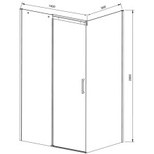 Душевой уголок 140х90 см Vincea Dice VSR-4D9014CLB прозрачное