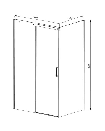 Душевой уголок 140х90 см Vincea Dice VSR-4D9014CLB прозрачное
