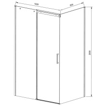 Душевой уголок 150х80 см Vincea Dice VSR-4D8015CLB прозрачное