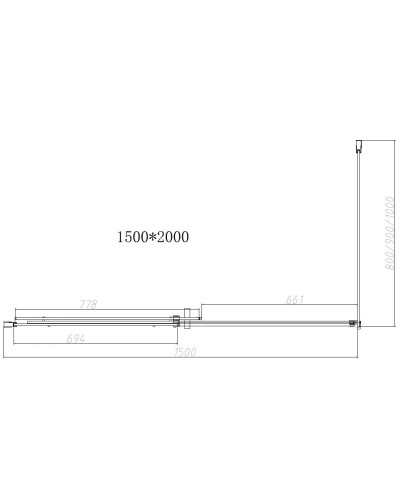 Душевой уголок 150х90 см Vincea Dice VSR-4D9015CL прозрачное