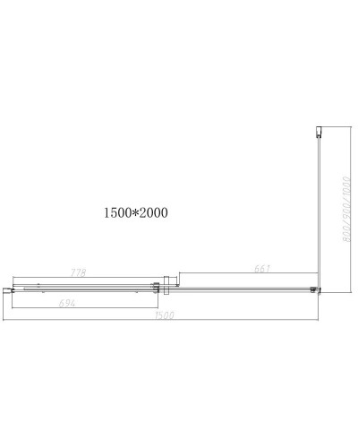 Душевой уголок 150х100 см Vincea Dice VSR-4D1015CL прозрачное