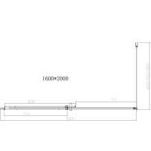 Душевой уголок 160х80 см Vincea Dice VSR-4D8016CL прозрачное