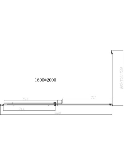 Душевой уголок 160х80 см Vincea Dice VSR-4D8016CL прозрачное