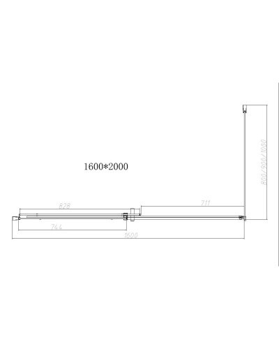 Душевой уголок 160х90 см Vincea Dice VSR-4D9016CL прозрачное