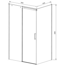 Душевой уголок 160х100 см Vincea Dice VSR-4D1016CL прозрачное