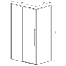 Душевой уголок 100х80 см Vincea Slim-N VSR-4SN8010CL прозрачное