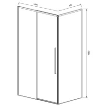 Душевой уголок 100х90 см Vincea Slim-N VSR-4SN9010CL прозрачное